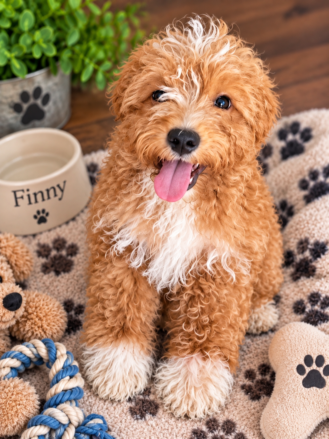 Finny Adorable Ruby and White Male Puppy in Training